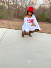 Load image into Gallery viewer, DST off shoulder signature shirt red/white or white/red